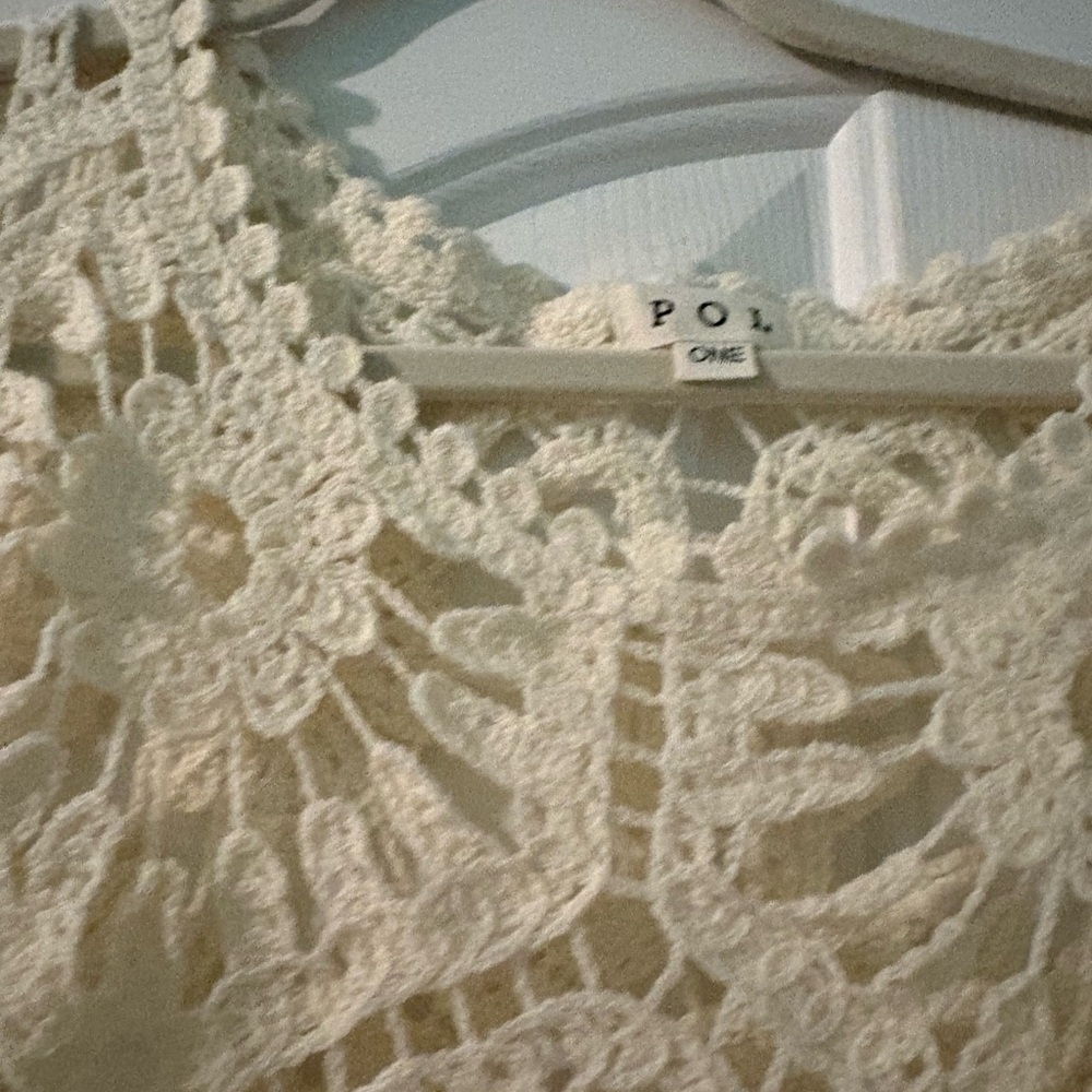 NWOT never worn 2 OSFM crotchet POL tops - Picture 8 of 14